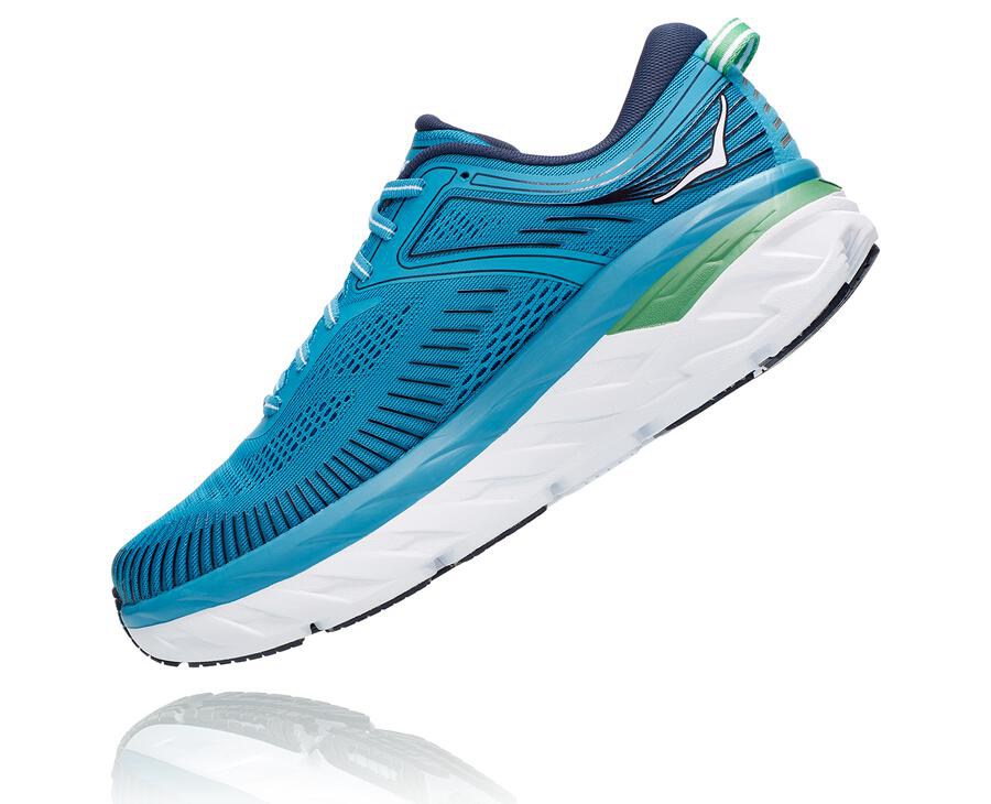 Hoka One One Tenisky Panske Modre/Biele - Bondi 7 - 78964-LXJS